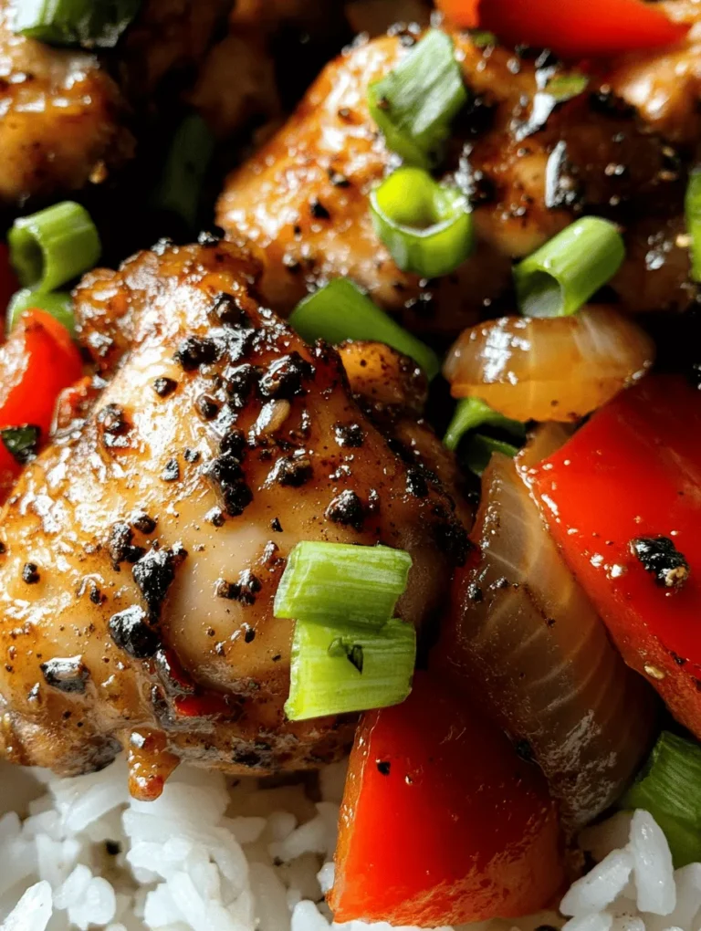 If you're in search of a meal that packs a punch without consuming your entire evening, look no further than Black Pepper Chicken with a Kick! This dish is a delightful combination of flavors and spices, making it the perfect choice for busy weeknights when time is of the essence, yet you still crave a satisfying and hearty meal. The blend of tender chicken thighs, aromatic spices, and vibrant vegetables creates a dish that is not only quick to prepare but also bursting with flavor, ensuring that your family will return for seconds.