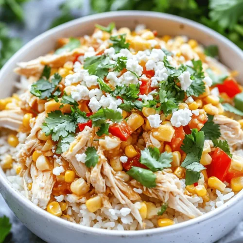 In the fast-paced world we live in today, finding time to prepare a nutritious and satisfying meal can be a daunting challenge. Enter the Easy Street Corn Chicken Rice Bowl—a delightful dish that combines convenience, flavor, and wholesome ingredients into one enticing package. This recipe is not only a feast for the taste buds but also a visual delight, showcasing vibrant colors and textures that make it perfect for any dining occasion. Whether you’re looking for a quick weeknight dinner, a nutritious meal prep option for busy days, or a crowd-pleaser for casual gatherings, this rice bowl checks all the boxes.