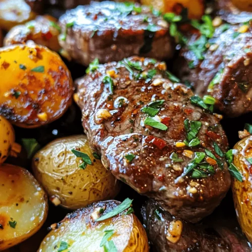 If you're looking for a dish that combines mouthwatering flavors with simplicity, then look no further than Sizzling Garlic Butter Steak Bites & Potatoes. This delightful recipe brings together tender steak bites and crispy potatoes, all coated in rich garlic butter for a meal that's both satisfying and indulgent. Whether you're hosting a special dinner or simply seeking a quick yet impressive weeknight meal, this dish fits the bill perfectly.
