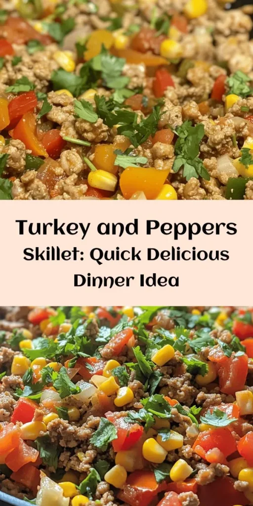 Discover the delightful flavors of this Savory Ground Turkey and Peppers dish! Packed with lean turkey, colorful bell peppers, and sweet corn, it's a nutritious meal that's both easy and quick to prepare. In just 30 minutes, you can have a delicious meal ready, perfect for busy weeknights. Adjust the spices to your taste and serve it over rice or in lettuce wraps for a wholesome dinner. Don't forget to garnish with fresh cilantro for that extra touch!