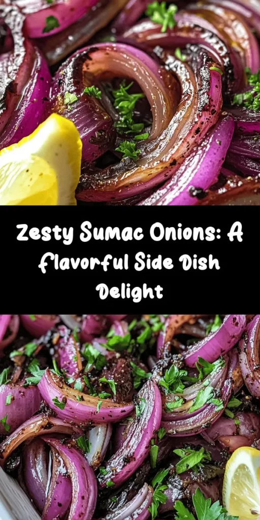 Elevate your meals with these zesty sumac onions! This easy recipe features thinly sliced red onions marinated in olive oil, sumac, and balsamic vinegar for a burst of flavor. After a quick sauté, these caramelized onions become the perfect topping for salads, sandwiches, or as a side dish. Garnish with fresh parsley and serve with lemon wedges for an extra zing. Get ready to impress your taste buds with this delightful dish!