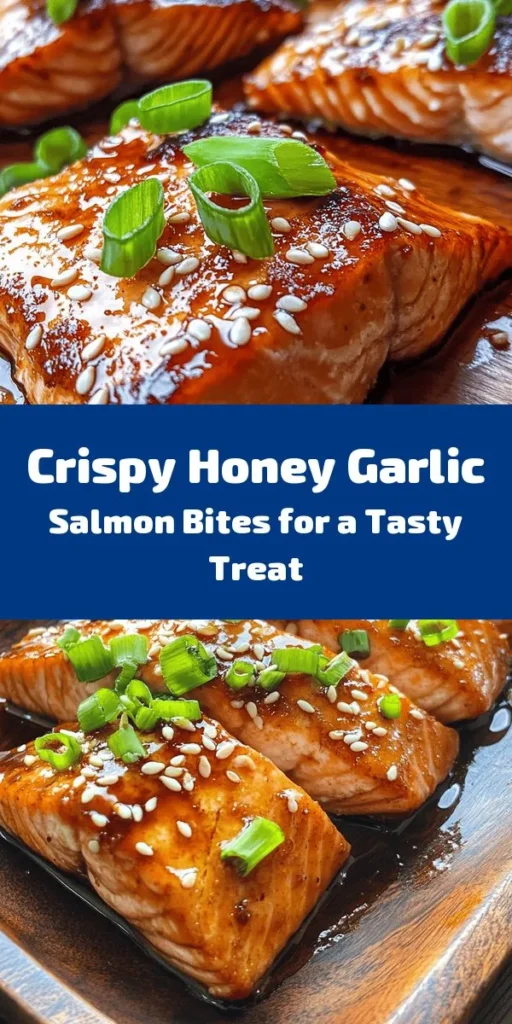 Indulge in these Crispy Honey Garlic Salmon Bites for a delightful twist on your dinner routine! With fresh salmon, a sweet and savory marinade, and a crunchy cornstarch coating, these bites are cooked to golden perfection. They come together in just 25 minutes, making them perfect for a busy weeknight or a special occasion. Garnish with green onions and sesame seeds for added flair. Your taste buds will thank you for this delicious, easy-to-make dish!