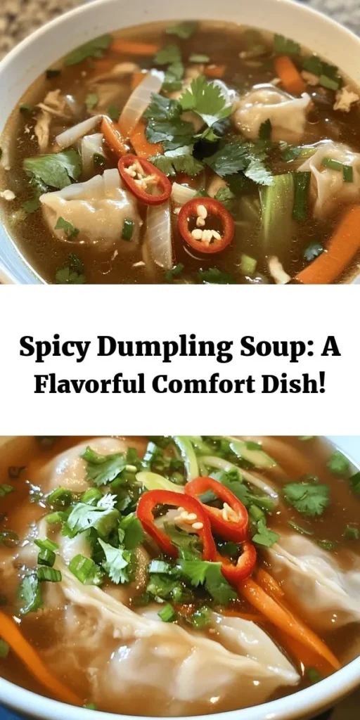 Warm up with this authentic spicy dumpling soup that’s bursting with flavor! This recipe features delicious homemade dumplings filled with ground pork, ginger, and garlic, all served in a savory chicken broth. Toss in some fresh bok choy and carrots for added texture. Perfect for family dinners or cozy nights in, this dish can easily be adjusted for spice lovers. Get ready to impress your taste buds with every comforting spoonful!