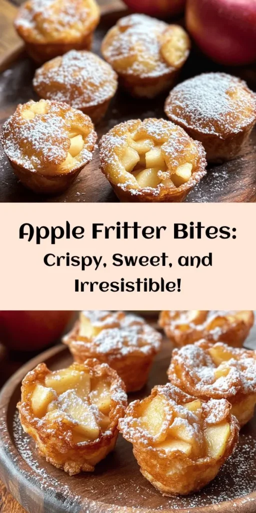 Indulge in these irresistible Apple Fritter Bites, packed with fresh apple goodness! This quick and easy recipe combines juicy Granny Smith or Honeycrisp apples with a sweet, spiced batter, fried to golden perfection. In just 30 minutes, you'll create delightful bites dusted with powdered sugar that are perfect for sharing (or keeping all to yourself!). Ideal for brunch or a sweet treat anytime, these fritters will satisfy your cravings!