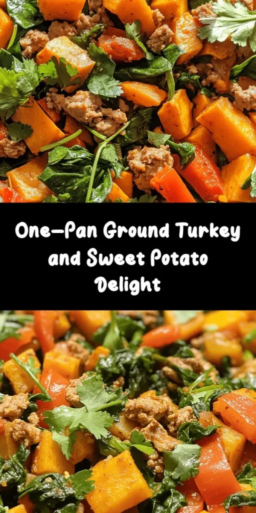 Looking for a quick and healthy dinner option? Try this Ground Turkey Sweet Potato Skillet! Packed with protein and veggies, this one-pan recipe features ground turkey, sweet potatoes, bell peppers, and spinach, all simmered together for delicious flavors. Ready in just 30 minutes, it’s perfect for busy weeknights. Plus, it's easy to customize with your favorite spices and toppings. Give it a try and enjoy a nutritious meal your family will love!