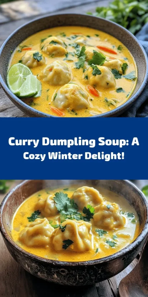 Discover the comforting flavors of Heavenly Curry Dumpling Soup, a delightful blend of homemade dumplings and aromatic curry broth. With a filling of mushrooms, cabbage, and carrots, these dumplings are easy to make and packed with flavor. The rich coconut milk soup, seasoned with curry paste and lime, makes this dish a heartwarming favorite. Perfect for any occasion, serve it hot with fresh cilantro and lime wedges for an extra zing!