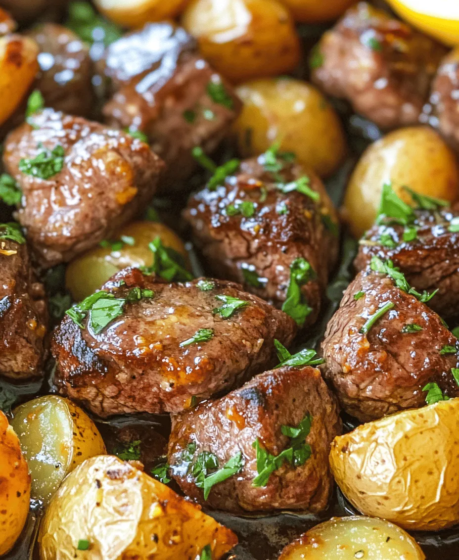 If you're searching for a dish that beautifully combines tenderness, flavor, and convenience, look no further than Garlic Butter Steak Bites & Potatoes. This mouthwatering creation is a symphony of juicy steak bites sautéed to perfection and nestled alongside perfectly cooked baby potatoes, all elevated by the rich essence of garlic and butter. The allure of this dish lies not only in its taste but also in its remarkable simplicity, making it a go-to option for any occasion, whether it's a casual weeknight dinner or a festive gathering with friends and family.
