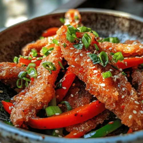 Crispy Chilli Beef Delight is a culinary masterpiece that invites your taste buds on an adventurous journey of sweet and spicy flavors. This dish has gained popularity in many Asian-inspired cuisines, particularly in Chinese takeout menus. It embodies the perfect balance of crunchiness, tenderness, and a tantalizing kick, making it a favorite among spice enthusiasts and comfort food lovers alike.