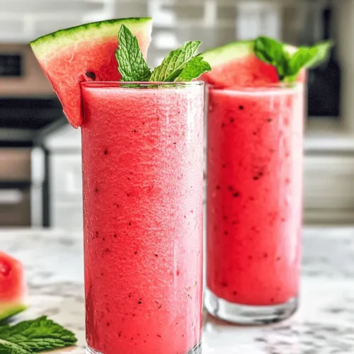 On a scorching summer day or during a hectic morning, nothing beats the refreshing taste of a smoothie. Among the myriad of smoothie options available, the Refreshing Watermelon Smoothie with Coconut Water stands out as a top choice. This delightful drink not only quenches your thirst but also revitalizes your senses with its vibrant flavors. The combination of hydrating watermelon, nutrient-rich coconut water, creamy frozen banana, and aromatic mint creates a symphony of taste that is both satisfying and energizing.