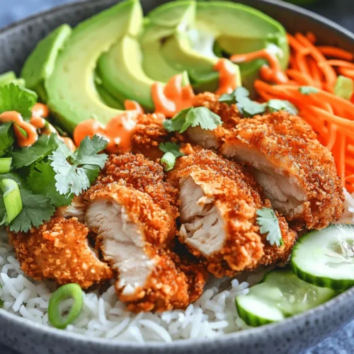 The Bang Bang Chicken Bowl is a culinary delight that has taken the food scene by storm, merging bold flavors with a vibrant presentation. Originating from Asian cuisine, the dish has evolved into a popular item in various restaurants and households, particularly among those who crave a fusion of tastes that excite the palate. Its name, "Bang Bang," hints at the exhilarating combination of spicy and sweet elements that dance together harmoniously. As a dish that is both satisfying and wholesome, it is ideal for those seeking a balanced meal that doesn't compromise on flavor.