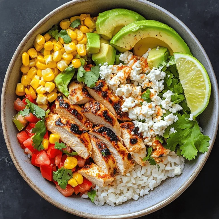 The Street Corn Chicken Rice Bowl is a vibrant and nourishing meal that combines the best of multiple culinary worlds. With a delightful blend of flavors and textures, this dish brings together the sweet crunch of grilled corn, the hearty satisfaction of grilled chicken, and a medley of fresh vegetables, creating a colorful feast for both the eyes and palate. As we navigate the ever-evolving landscape of food trends, rice bowls have surged in popularity, celebrated for their versatility and the ability to incorporate wholesome ingredients. The Street Corn Chicken Rice Bowl fits seamlessly into this trend, making it an ideal choice for family dinners or meal prep for the week ahead.