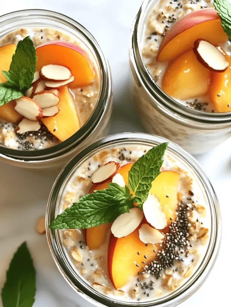 In today's fast-paced world, finding breakfast options that are both nutritious and convenient can often feel like a challenge. Enter the irresistible healthy overnight oats with peaches—a delicious and wholesome way to start your day. This recipe not only packs a punch of flavors but also offers a wealth of health benefits, making it a perfect choice for busy mornings. Overnight oats have swiftly become a staple in the breakfast routines of health-conscious individuals, and for good reason. They are not only easy to prepare but also incredibly versatile, allowing you to customize them according to your preferences.