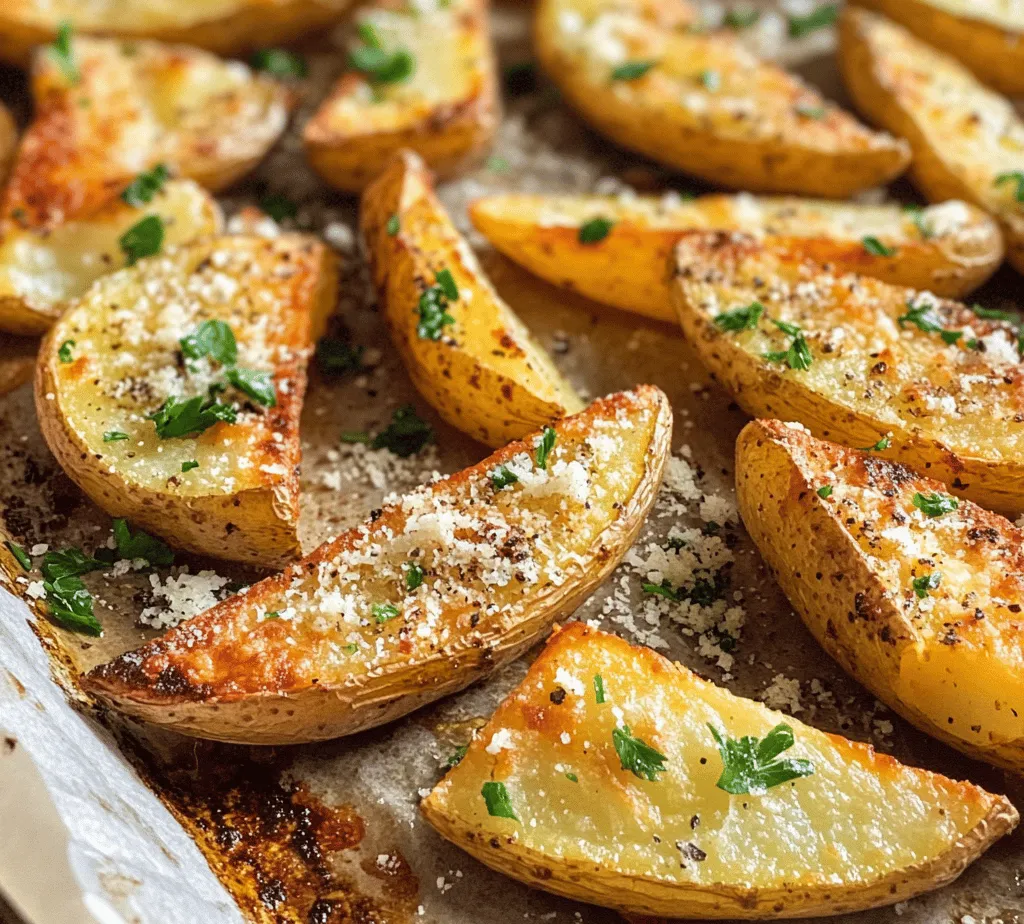 Baked potato wedges are one of those enchanting side dishes that effortlessly transition from the dinner table to the snack bowl. Their versatility makes them a staple in kitchens worldwide, perfect for accompanying a variety of main dishes or simply enjoyed on their own. Among the myriad of variations, <strong>Baked Garlic Parmesan Potato Wedges</strong> stand out with their tantalizing crunch and mouthwatering flavor. This recipe elevates the humble potato wedge to new heights, with the aromatic allure of garlic and the savory richness of Parmesan cheese.” /></p>
</p>
<h3>Coating the Wedges</h3>
</p>
<p>To achieve the perfect Baked Garlic Parmesan Potato Wedges, the coating process is essential. Start by transferring your cut potato wedges into a large mixing bowl. Drizzle the olive oil over the wedges, ensuring that each piece is adequately coated. Olive oil not only helps the seasonings stick but also aids in achieving that desirable crispiness during baking.</p>
</p>
<p>Next, add your garlic powder, onion powder, paprika, salt, and black pepper. These spices will provide a flavor depth that complements the Parmesan cheese beautifully. For best results, use your hands to gently toss the wedges in the bowl, ensuring that the seasoning mixture evenly covers all surfaces. This step is crucial, as uneven seasoning can lead to inconsistent flavor throughout the dish.</p>
</p>
<p>Once coated, sprinkle the grated Parmesan cheese directly into the bowl. Again, toss the wedges to ensure that the cheese adheres well. The combination of olive oil and Parmesan will create a deliciously crispy texture on the outside while keeping the insides soft and fluffy.</p>
</p>
<h3>Arranging for Baking</h3>
</p>
<p>After coating the wedges, the next step involves proper arrangement on a baking sheet. Preheat your oven to 425°F (220°C) while you prepare the baking sheet. Line it with parchment paper or lightly grease it to prevent sticking.</p>
</p>
<p>When placing the wedges on the baking sheet, make sure to arrange them in a single layer with enough space between each piece. Crowding the wedges can lead to steaming instead of baking, resulting in a less crispy texture. If necessary, use two baking sheets to ensure that each wedge has enough room for air circulation.</p>
</p>
<h3>Baking Process Explained</h3>
</p>
<p>The baking process is where the magic happens. Once your oven has reached the correct temperature, slide the baking sheet in and set a timer for 25 minutes. This initial cooking time allows the wedges to start browning and crisping up.</p>
</p>
<p>One critical tip during this process is to flip the wedges halfway through the baking time. At around the 12-15 minute mark, use a spatula to carefully turn each wedge over. This step ensures that both sides receive equal heat exposure, promoting uniform cooking and preventing any soggy spots.</p>
</p>
<p>When it comes to visual cues for doneness, keep an eye on the color and texture of the wedges. They should turn a golden brown and develop a crispy exterior. Typically, the total baking time is around 25 to 30 minutes, but this can vary based on your oven and the size of your wedges. A fork or knife will easily pierce through when they are done, indicating that the insides are tender.</p>
</p>
<h3>Finishing Touches</h3>
</p>
<p>Once the potato wedges are perfectly baked, it’s time for the finishing touches. Remove the baking sheet from the oven and immediately sprinkle additional Parmesan cheese over the hot wedges. The residual heat will melt the cheese, creating a delightful layer of cheesy goodness that enhances the flavor.</p>
</p>
<p>For an added burst of freshness, garnish the wedges with freshly chopped parsley. This not only elevates the presentation but also adds a hint of color and flavor that makes the dish even more appealing.</p>
</p>
<h3>Serving Suggestions</h3>
</p>
<p>Baked Garlic Parmesan Potato Wedges are incredibly versatile and can be enjoyed in various ways. Here are some serving suggestions to enhance your meal:</p>
</p>
<p>1. <strong>As a Side Dish</strong>: These wedges pair beautifully with grilled meats such as chicken, steak, or fish. They also complement roasted vegetables, providing a satisfying contrast in textures.</p>
</p>
<p>2. <strong>Dipping Sauces</strong>: Enhance your experience by serving the wedges with a variety of dipping sauces. Garlic aioli, ranch dressing, or even a spicy sriracha mayo can add an extra layer of flavor that your guests will love.</p>
</p>
<p>3. <strong>Creative Variations</strong>: Feel free to experiment with different seasonings or cheese alternatives for a unique twist. Consider adding a sprinkle of smoked paprika for a hint of smokiness or using a blend of cheeses like cheddar and Parmesan for a richer taste. You can also try herbs like rosemary or thyme to elevate the flavor profile.</p>
</p>
<h3>Nutritional Analysis</h3>
</p>
<p>Understanding the nutritional value of your Baked Garlic Parmesan Potato Wedges can help you make informed choices. A typical serving (approximately 4 wedges) contains around 210 calories, 10 grams of fat, and 25 grams of carbohydrates. The Parmesan cheese adds protein and calcium, making this dish a satisfying option.</p>
</p>
<p>For those with dietary restrictions or preferences, modifications can easily be made. To create a vegan version, simply substitute the Parmesan cheese with a plant-based alternative, such as nutritional yeast or a store-bought vegan cheese. This maintains the savory flavor while accommodating dietary needs.</p>
</p>
<h3>Conclusion</h3>
</p>
<p>In summary, Baked Garlic Parmesan Potato Wedges are a delicious, easy-to-make dish that brings joy to any meal. With their crispy exterior and fluffy interior, they are sure to be a hit whether served as a side dish or a snack. The combination of garlic and Parmesan creates an irresistible flavor that will have everyone coming back for seconds.</p>
</p>
<p>I encourage you to try this recipe and explore your own variations. Cooking is not just about following a recipe; it’s about expressing creativity and sharing delightful experiences with family and friends. Enjoy the process, savor the flavors, and celebrate the joy of making Baked Garlic Parmesan Potato Wedges!</p>
<div id=