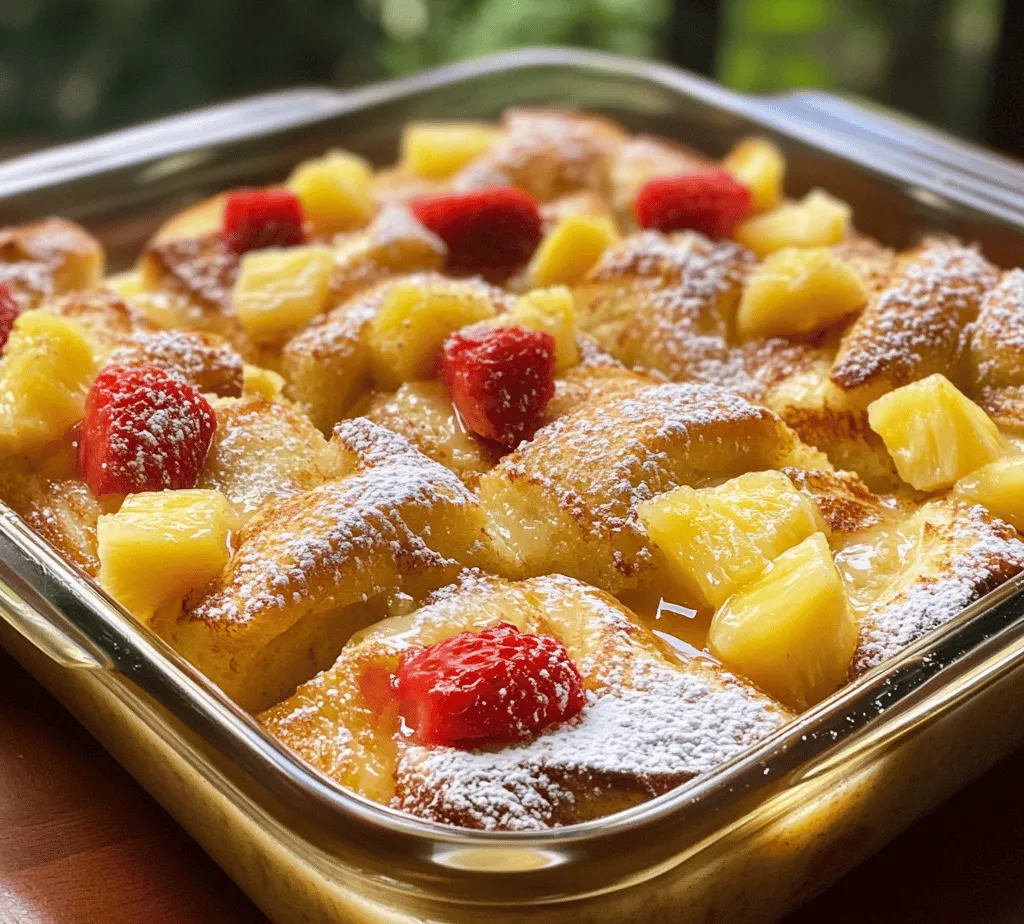 There’s something undeniably comforting about a warm, sweet breakfast that fills your home with tantalizing aromas. Enter the Sweet Hawaiian Roll French Toast Bake, a delightful twist on the classic French toast that is perfect for breakfast, brunch, or any special occasion. This dish takes the beloved Hawaiian rolls—known for their light texture and sweet flavor—and transforms them into a rich, custardy bake that brings the warmth of the tropics to your table.