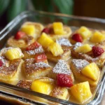 There’s something undeniably comforting about a warm, sweet breakfast that fills your home with tantalizing aromas. Enter the Sweet Hawaiian Roll French Toast Bake, a delightful twist on the classic French toast that is perfect for breakfast, brunch, or any special occasion. This dish takes the beloved Hawaiian rolls—known for their light texture and sweet flavor—and transforms them into a rich, custardy bake that brings the warmth of the tropics to your table.