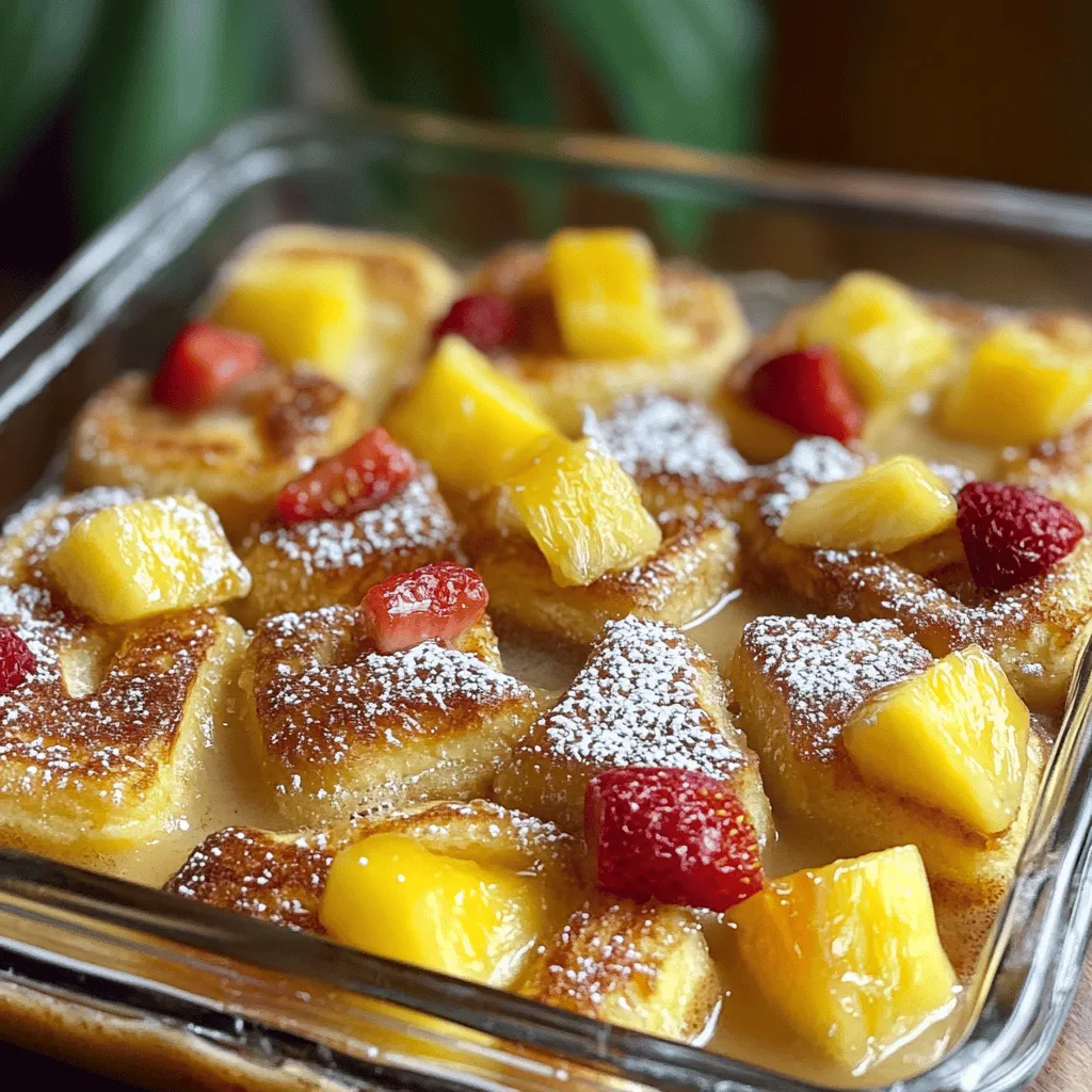 There’s something undeniably comforting about a warm, sweet breakfast that fills your home with tantalizing aromas. Enter the Sweet Hawaiian Roll French Toast Bake, a delightful twist on the classic French toast that is perfect for breakfast, brunch, or any special occasion. This dish takes the beloved Hawaiian rolls—known for their light texture and sweet flavor—and transforms them into a rich, custardy bake that brings the warmth of the tropics to your table.