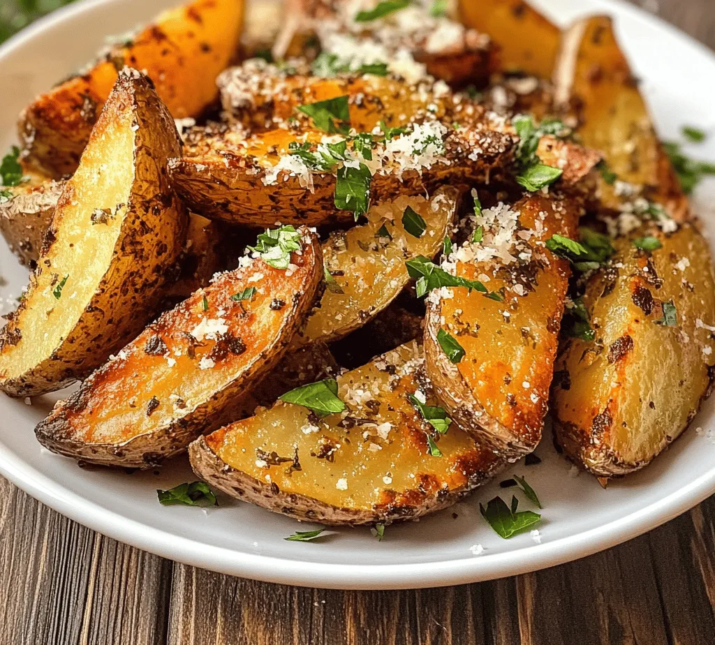Baked Garlic Parmesan Potato Wedges are a delightful side dish that combines a crispy exterior with a soft, fluffy interior, all while being infused with rich flavors. These potato wedges are not just a simple accompaniment to your main dishes; they offer a satisfying snack option that can elevate any meal. With their perfect seasoning and golden-brown finish, they quickly become a household favorite. In this article, we’ll dive into the origins of this beloved dish, explore the health benefits of its ingredients, and guide you through the step-by-step process to create your own delicious baked garlic Parmesan potato wedges.