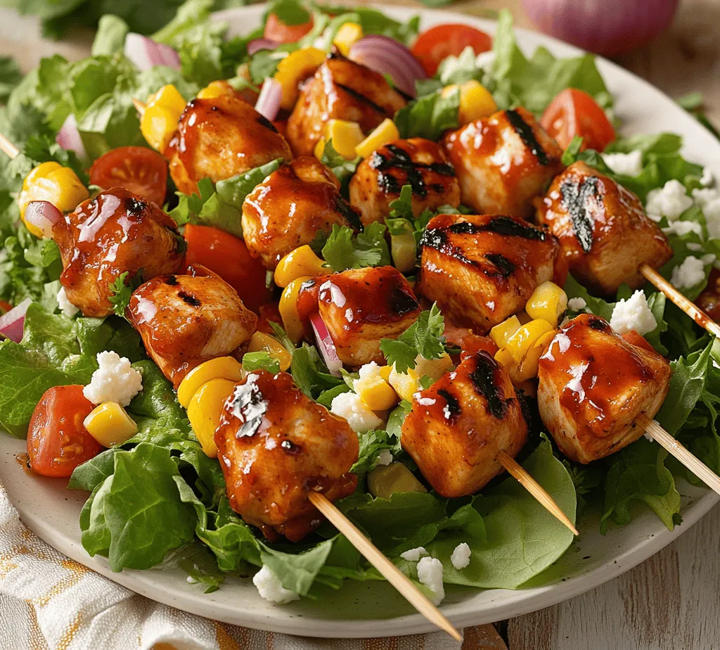 When it comes to summer dining, nothing beats the appeal of BBQ Chicken Skewer Salad. This dish masterfully combines succulent grilled chicken with vibrant, fresh vegetables, creating a salad that is not only delicious but also satisfying. The smoky flavor from the barbecue sauce paired with crisp greens and colorful veggies makes for a visually stunning and mouthwatering meal.