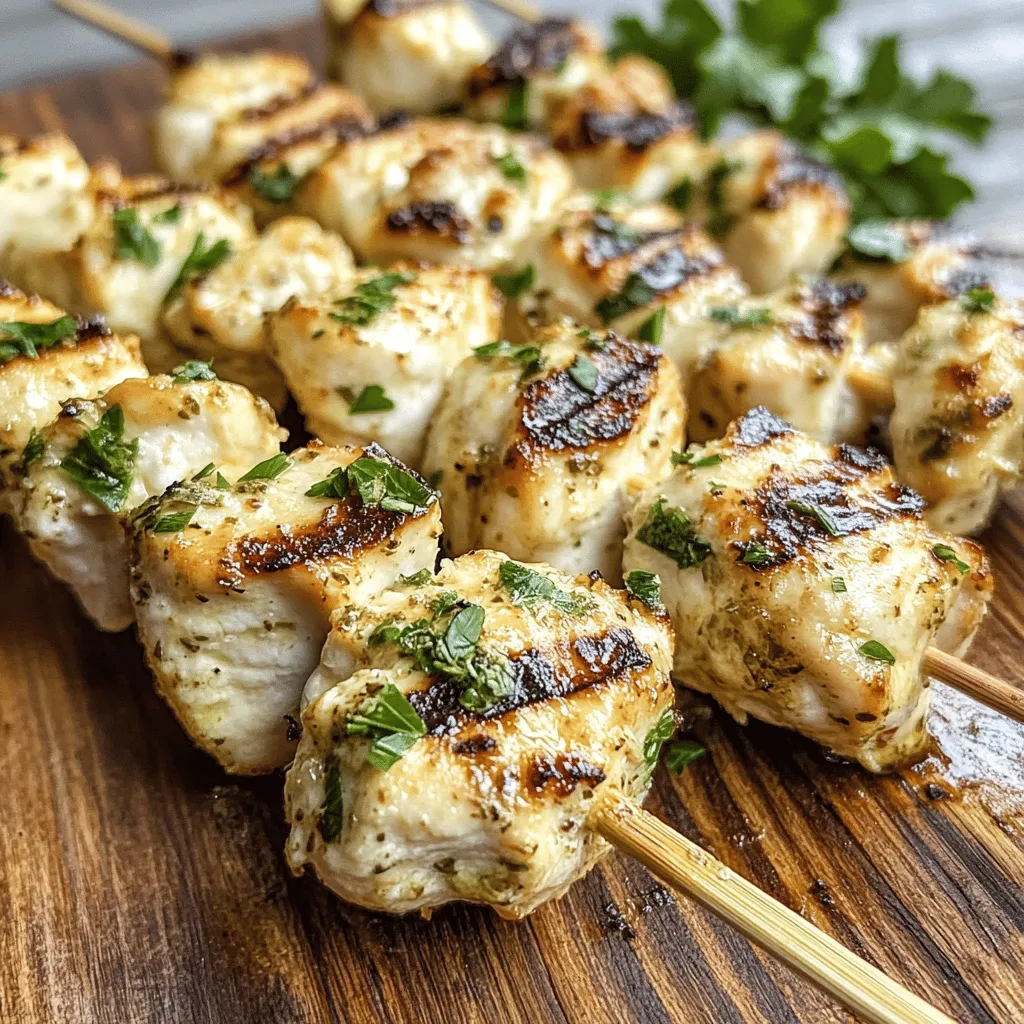Skewers have long held a beloved place in culinary traditions across the globe, from the vibrant streets of Mediterranean cities to backyard barbecues in North America. Their popularity can be attributed to their versatility, ease of preparation, and the ability to bring together an array of flavors and textures in one delicious bite. Among the many variations of skewers, Garlic Parmesan Chicken Skewers stand out as a delightful combination of juicy chicken, aromatic garlic, and rich Parmesan cheese. This dish not only tantalizes the taste buds but also serves as a fantastic option for various occasions, whether you’re hosting a casual get-together, preparing an elegant appetizer, or simply looking for a quick weeknight meal.