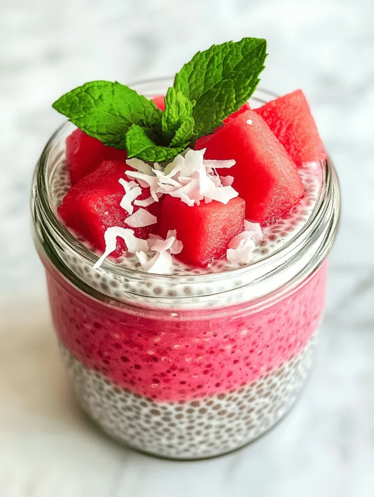 In recent years, chia pudding has surged in popularity as a go-to breakfast choice for health-conscious individuals. This delightful dish combines the nourishing properties of chia seeds with a variety of flavors and textures, making it not only a nutritious but also a visually appealing meal. One standout variation that captures the essence of summer is the Refreshing Watermelon Chia Pudding Breakfast Jar. This vibrant dish is not only packed with nutrients but also offers a delightful way to start your day with freshness and energy.