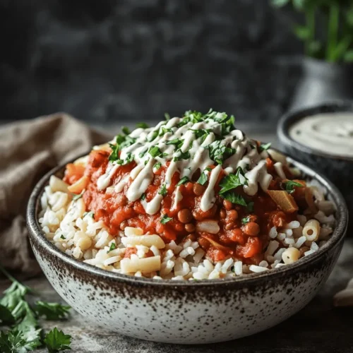Koshari is more than just a dish; it is a beloved staple of Egyptian cuisine that resonates deeply with the heart and soul of Egypt. This hearty meal has captured the affection of locals and visitors alike, becoming a symbol of comfort and community. Traditionally served in homes and street stalls, Koshari stands out for its unique combination of ingredients and flavors, showcasing the rich tapestry of Egyptian culinary traditions.