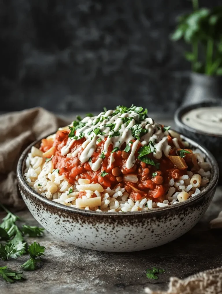 Koshari is more than just a dish; it is a beloved staple of Egyptian cuisine that resonates deeply with the heart and soul of Egypt. This hearty meal has captured the affection of locals and visitors alike, becoming a symbol of comfort and community. Traditionally served in homes and street stalls, Koshari stands out for its unique combination of ingredients and flavors, showcasing the rich tapestry of Egyptian culinary traditions.