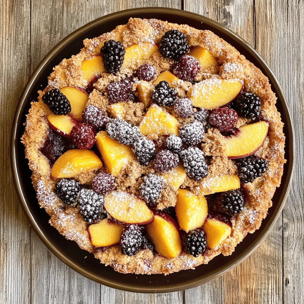 There's something undeniably delightful about coffee cakes. Their tender crumb, rich flavors, and inviting aroma make them a beloved choice for any occasion. Whether you're starting your day with a warm slice, enjoying a leisurely brunch, or winding down with a sweet treat after dinner, coffee cakes seamlessly fit into any meal. One standout version that perfectly captures the essence of summer is the Peach Blackberry Coffee Cake.