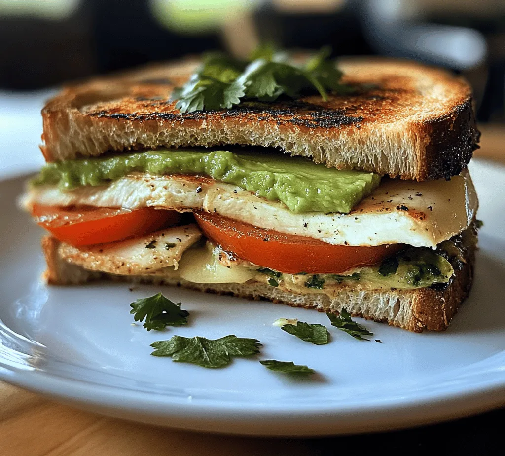The Chicken Avocado Melt Sandwich is a deliciously simple and nutritious option that elevates your lunch or quick dinner game. This sandwich brings together a delightful balance of flavors and textures, featuring juicy chicken, creamy avocado, fresh tomatoes, and melty mozzarella cheese, all nestled between slices of hearty whole grain bread. Not only is it a culinary treat, but it is also a health-conscious choice, packed with nutrients that keep you feeling satisfied.