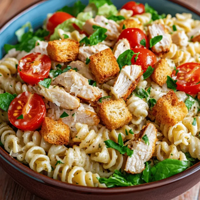 Pasta salads have become a staple in kitchens across the globe, celebrated for their versatility and ease of preparation. Whether served as a side dish at barbecues or as a standalone meal for busy weeknights, pasta salads can adapt to any occasion, making them a favorite among home cooks. One such dish that stands out is the Quick & Creamy Chicken Caesar Pasta Salad. This delightful salad offers the classic flavors of a traditional Caesar salad while incorporating pasta, elevating it to a heartier meal that satisfies both hunger and taste.
