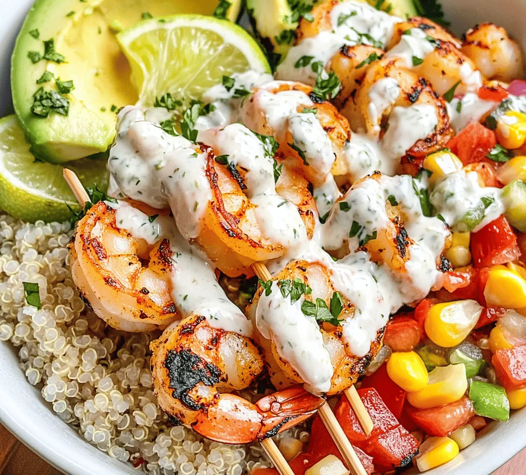 The Grilled Shrimp Bowl with Avocado, Corn Salsa & Creamy Garlic Sauce is more than just a meal; it's a vibrant culinary experience that showcases the best of fresh ingredients and bold flavors. This dish is perfect for those who appreciate the delightful combination of juicy, grilled shrimp, creamy avocado, and zesty corn salsa. With its bright colors and enticing aromas, this bowl not only satisfies your taste buds but also provides a feast for the eyes.