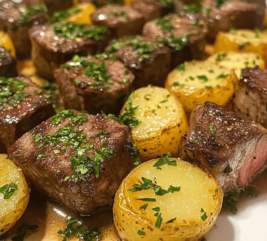 If you’re looking for a dish that combines gourmet flair with the comfort of home cooking, look no further than Butter Steak Bites with Garlic Herb Potatoes. This delightful recipe showcases tender, juicy bites of steak seared to perfection and paired with golden, crispy baby potatoes infused with a medley of fresh herbs and garlic. The result is a dish that not only satisfies your cravings but also impresses guests at any gathering.