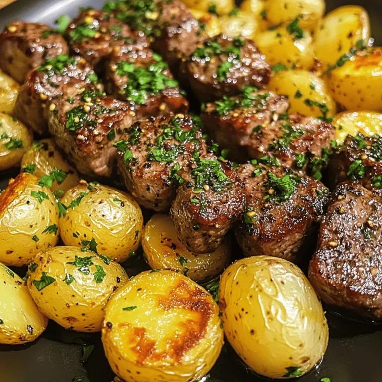 If you’re looking for a dish that combines gourmet flair with the comfort of home cooking, look no further than Butter Steak Bites with Garlic Herb Potatoes. This delightful recipe showcases tender, juicy bites of steak seared to perfection and paired with golden, crispy baby potatoes infused with a medley of fresh herbs and garlic. The result is a dish that not only satisfies your cravings but also impresses guests at any gathering.