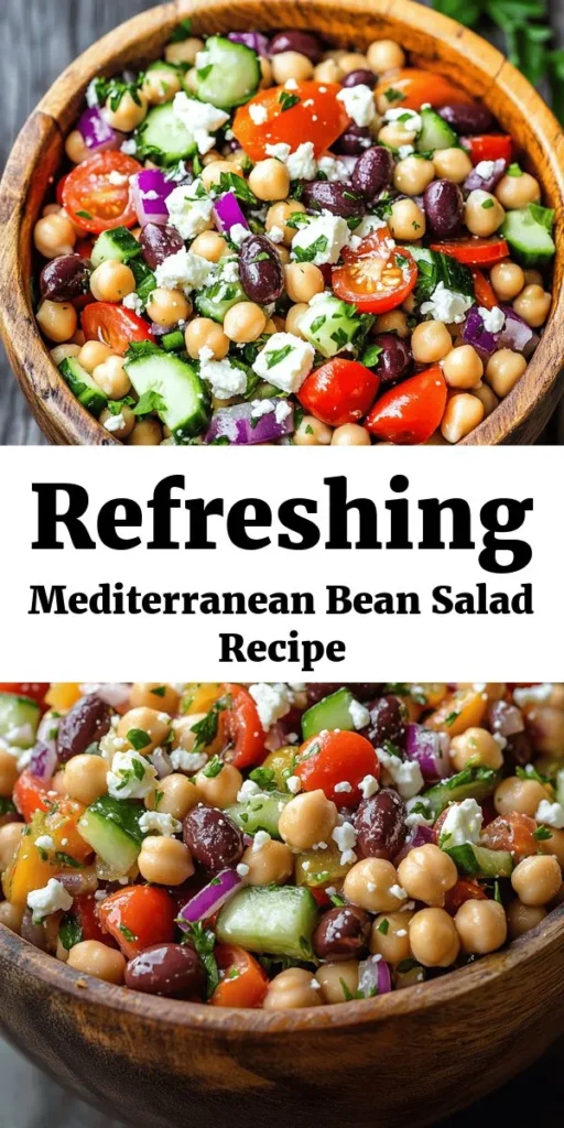 Savor the vibrant flavors of the Mediterranean with this delicious bean salad! Packed with protein-rich chickpeas and kidney beans, crunchy veggies, and a drizzle of tangy dressing, it's both healthy and satisfying. This easy recipe comes together in just 15 minutes (plus chill time) and is perfect for meal prep or a fresh side dish. Add feta for an extra layer of creaminess. Enjoy a refreshing, colorful dish that’s great for any occasion!