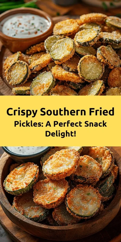 Bring the taste of the South to your kitchen with these Crispy Southern-Style Fried Pickles! Perfectly seasoned and fried to golden perfection, each bite is a delightful crunch. Using simple ingredients like dill pickles, buttermilk, and cornmeal, this easy recipe is a must-try for snack lovers. Serve them hot with ranch dressing or spicy mayo for the ultimate dipping experience. Ideal for parties or game day, they’re sure to be a hit!