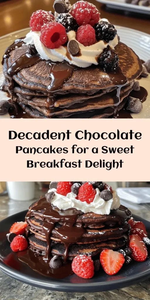 Indulge in the most amazing chocolate pancakes that are sure to elevate your breakfast game! This easy recipe combines cocoa powder, chocolate chips, and simple pantry staples to create fluffy, rich pancakes. In just 25 minutes, you can whip up a delicious treat for yourself or the whole family. Top them with whipped cream, fresh berries, or chocolate syrup for an unforgettable morning delight. Perfect for brunch or a cozy breakfast in bed!
