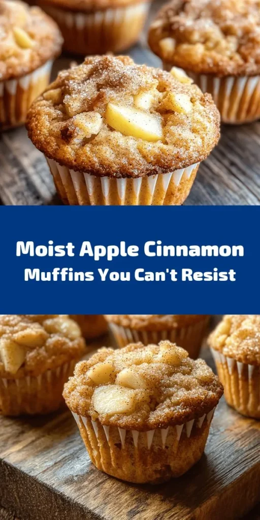 Bake up a batch of these irresistible moist apple cinnamon muffins that are perfect for any occasion! Packed with diced apples and a hint of cinnamon, these muffins are deliciously fluffy and topped with a crunchy cinnamon-sugar blend. Made with simple ingredients like Greek yogurt for added moisture, they're easy to whip up in just 40 minutes. Enjoy them warm or at room temperature for a cozy treat. A must-try for fall!