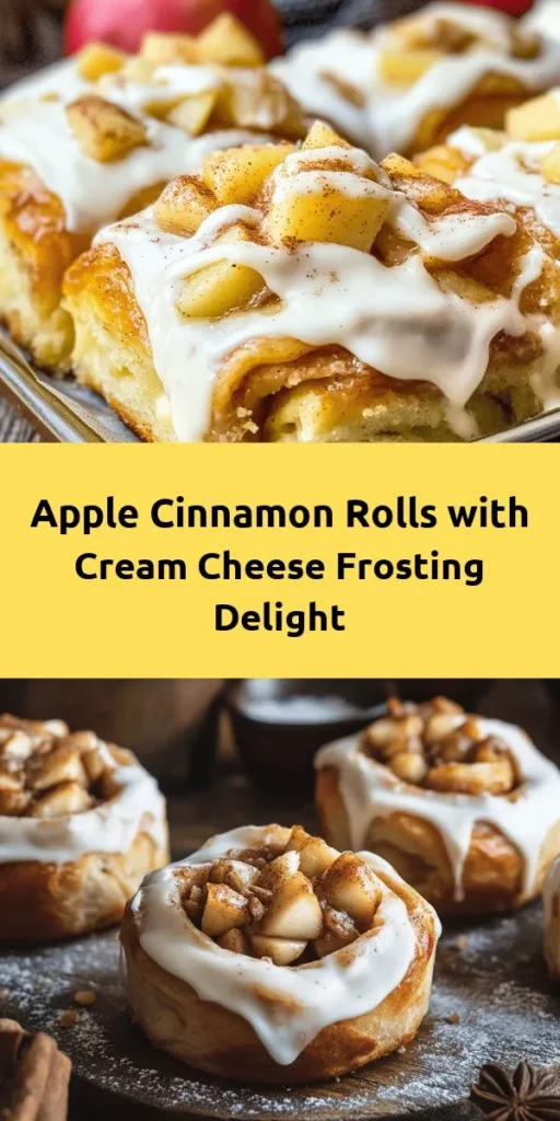 Indulge in the ultimate comfort food with these irresistible Apple Cinnamon Rolls topped with creamy frosting! Made with warm, fluffy dough and filled with tender apples, brown sugar, and cinnamon, these rolls are perfect for breakfast or a sweet treat. With a rich cream cheese frosting that melts into each bite, they’re sure to impress family and friends. Whip up a batch for a cozy morning or special occasion and enjoy this delightful homemade goodness!