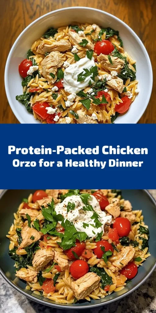 Discover a delicious way to fuel your day with this Protein-Packed Chicken Orzo Delight! This one-pan recipe is loaded with tender chicken, orzo pasta, fresh veggies, and creamy feta, making it perfect for a nutritious dinner. In just 30 minutes, you can whip up a flavorful meal that’s rich in protein and full of vibrant tastes. Ideal for busy weeknights, this dish is sure to please the whole family. Enjoy a satisfying and wholesome meal tonight!