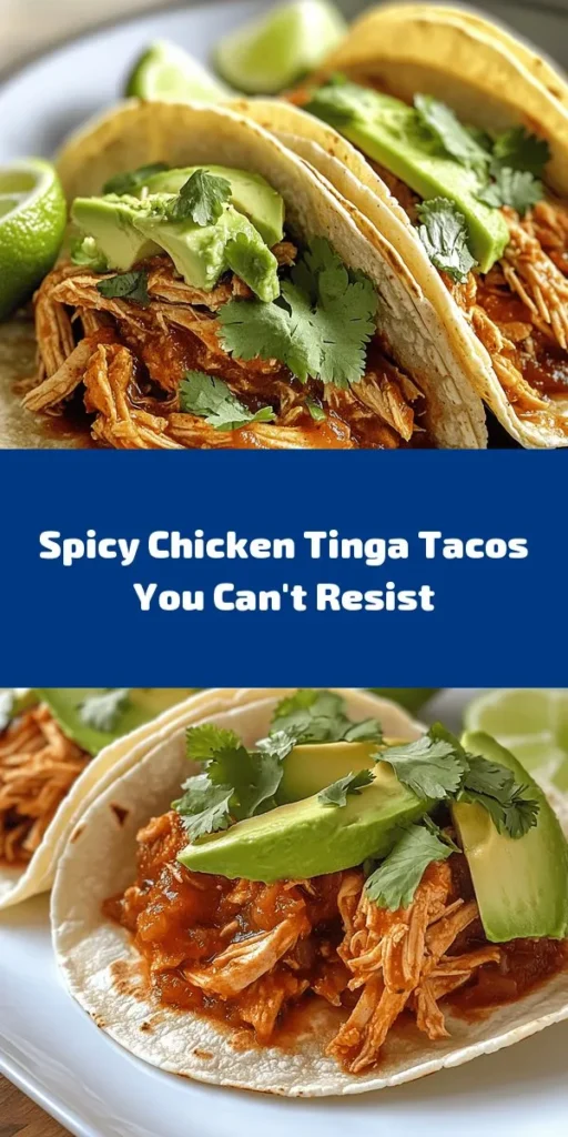 Get ready to spice up your taco night with these delicious Chicken Tinga Tacos! Made with tender chicken thighs simmered in a flavorful chipotle and tomato sauce, these tacos are bursting with taste. Customize your toppings with fresh cilantro, creamy avocado, and crumbled queso fresco. Perfect for any occasion, this recipe is quick to prepare and sure to impress. Enjoy a fiesta of flavors in every bite!🌮🔥
