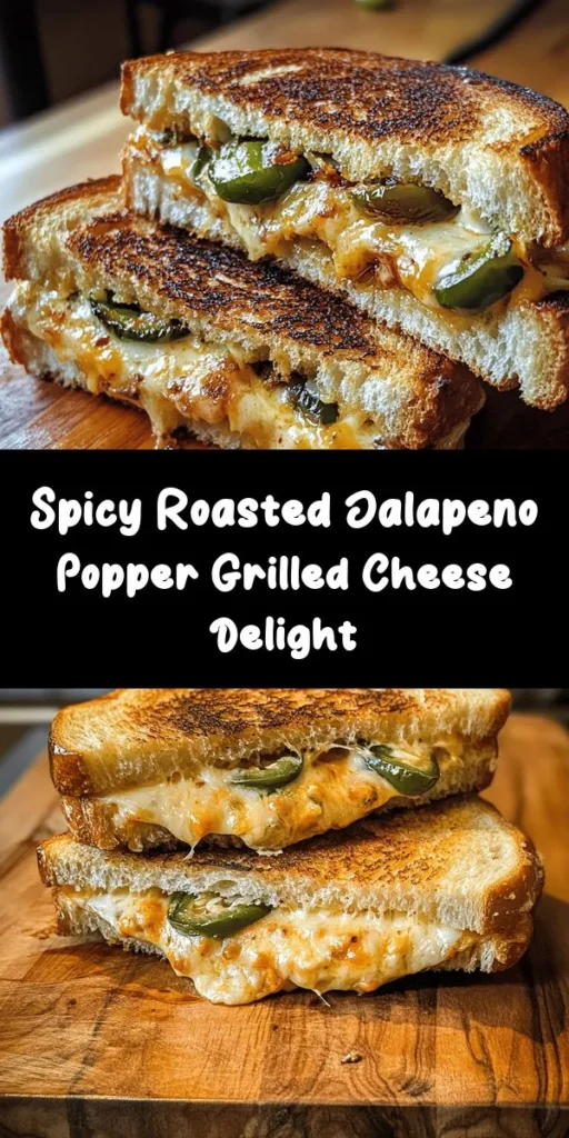Indulge in the ultimate comfort food with this Roasted Jalapeno Popper Grilled Cheese! This flavorful twist features a creamy cheese blend of cheddar and pepper jack mixed with smoky roasted jalapeños, all nestled between crispy sourdough slices. Perfect for a cozy lunch or dinner, this recipe takes just 15 minutes of prep and is ready in 45. Elevate your grilled cheese game and impress your taste buds with every bite!