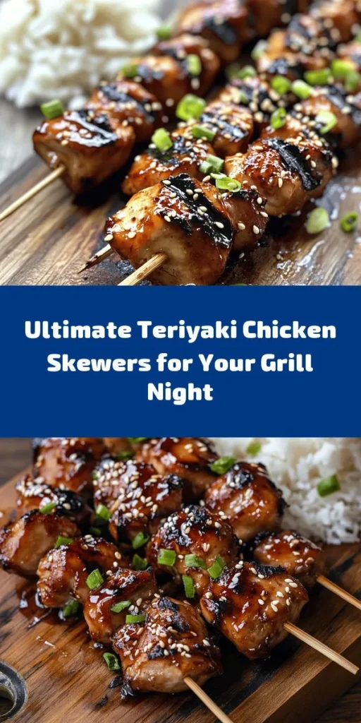 Fire up the grill for these Best Ever Teriyaki Chicken Skewers! Juicy marinated chicken thighs are combined with a sweet and savory glaze made of soy sauce, honey, and garlic for a perfect flavor explosion. With easy prep and grilling instructions, these skewers are sure to impress at your next barbecue. Garnish with sesame seeds and green onions for a pop of color. Serve with rice or a salad for a delicious meal everyone will love!