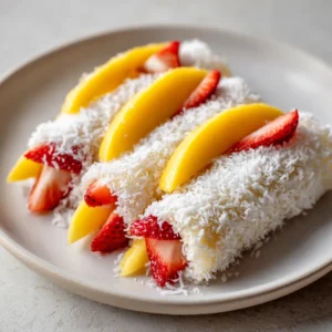 The allure of sweet coconut rice cake rolls lies in their delightful blend of textures and flavors, making them a perfect dessert or snack. This traditional treat, often enjoyed in various cultures, combines the creaminess of coconut milk with the satisfying chewiness of glutinous rice flour. The distinct flavor of coconut infuses each bite, while the chosen fresh fruit filling adds a refreshing contrast. Whether you're looking for a unique addition to your dessert table or a simple yet impressive treat to share, these rolls promise to delight with every bite. Often enjoyed at family gatherings or celebrations, these sweet rice cake rolls not only satisfy your sweet tooth but also encourage creativity with their customizable fillings.