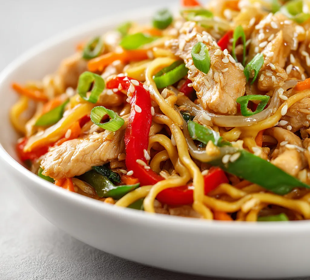 Delve into the delectable world of Chow Mein Chicken Sensation, a dish that tantalizes with its rich flavors and vibrant ingredients. This delightful recipe showcases tender chicken thighs marinated in a savory blend of sauces, combined with an array of colorful vegetables and hearty noodles. The harmonious combination of tastes and textures makes this dish not only visually appealing but also a culinary delight for the palate.