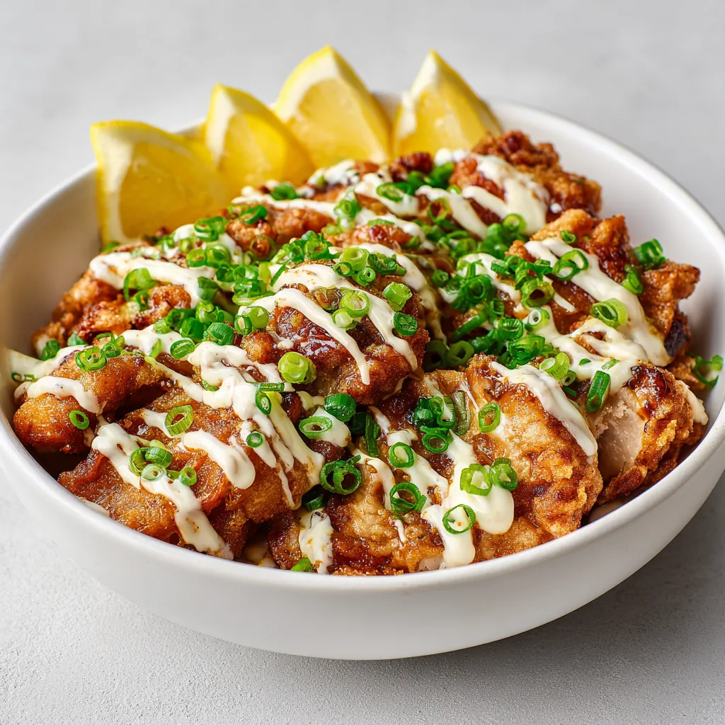 Exploring the world of savory flavors, Chicken Nanban Delight is a Japanese-inspired dish that pairs perfectly with a variety of sides. The dish transforms tender chicken thighs into a succulent entrée that captures the essence of Japanese comfort food. Marinated in buttermilk, the chicken absorbs rich flavors and remains incredibly juicy. The tangy Nanban sauce, combined with a creamy mayonnaise drizzle, elevates this dish, making it not just a meal but a beautifully plated experience.