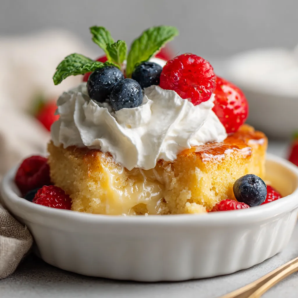 Desserts have a unique way of bringing joy and comfort, and the Decadent Crockpot Vanilla Pudding Cake does just that. This dessert is a delightful combination of fluffy cake and velvety pudding, offering a satisfyingly rich taste and texture that pleases a wide array of palates. Perfect for gatherings, this dessert can easily serve a crowd and is just right for family dinners, potlucks, or even a simple dinner at home.