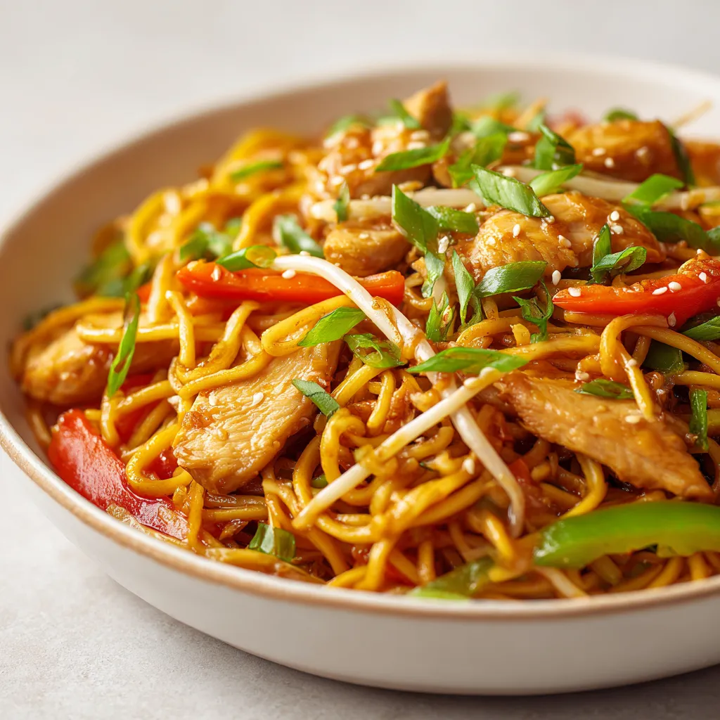 Delve into the delectable world of Chow Mein Chicken Sensation, a dish that tantalizes with its rich flavors and vibrant ingredients. This delightful recipe showcases tender chicken thighs marinated in a savory blend of sauces, combined with an array of colorful vegetables and hearty noodles. The harmonious combination of tastes and textures makes this dish not only visually appealing but also a culinary delight for the palate.