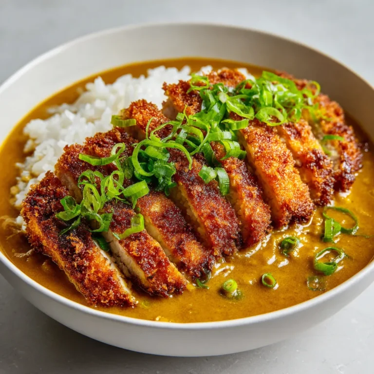 Crispy Pork Katsu Curry Don is a delightful Japanese dish that marries flavors and textures in the most satisfying way. The dish features perfectly breaded and fried pork, known as katsu, that pairs beautifully with a rich and aromatic curry sauce, all served atop a bed of fluffy Japanese rice. This hearty meal is not only visually appealing but is also a celebration of savory and crispy contrasts that will tantalize your taste buds.