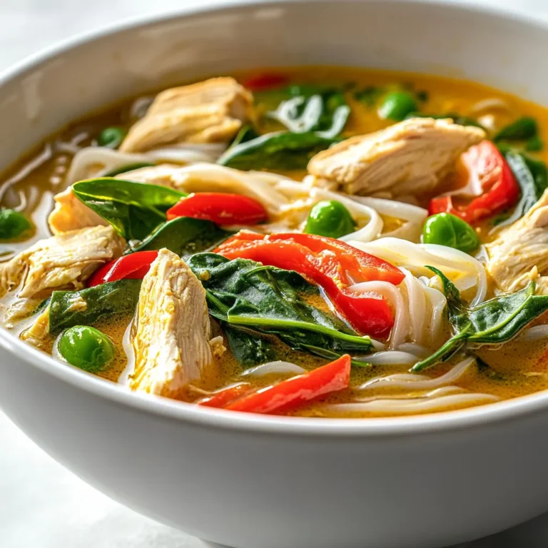 Thai cuisine is known for its vibrant flavors and unique balance between spicy, sweet, and creamy elements. The Spicy Thai Coconut Chicken Noodle Soup is a perfect example of this culinary harmony. With rich coconut milk paired with aromatic spices and tender chicken, this soup offers a comforting meal that is incredibly satisfying yet refreshingly light. It is not only delicious but also showcases the beautiful fresh ingredients typical of Thai cooking.