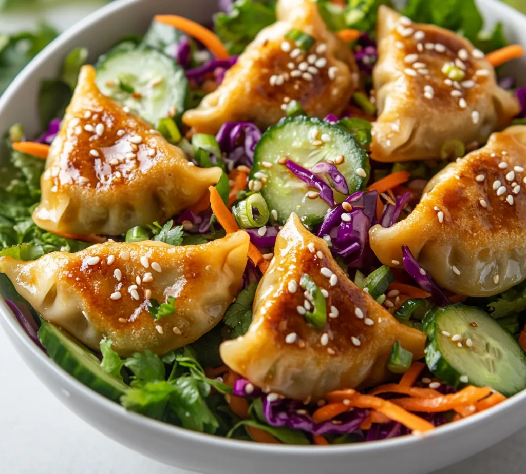 The Potsticker Salad Extravaganza is an innovative and delightful dish that combines the beloved flavors of potstickers with a refreshing salad twist. Featuring crispy potstickers on a bed of mixed greens and vibrant vegetables, it stands out as a wonderful fusion of ingredients. As the culinary landscape continues to evolve, potstickers, traditionally enjoyed as appetizers or snacks, have garnered popularity due to their versatility and flavor. This salad captures the essence of these savory dumplings while introducing crispiness, freshness, and brightness through the accompanying ingredients.