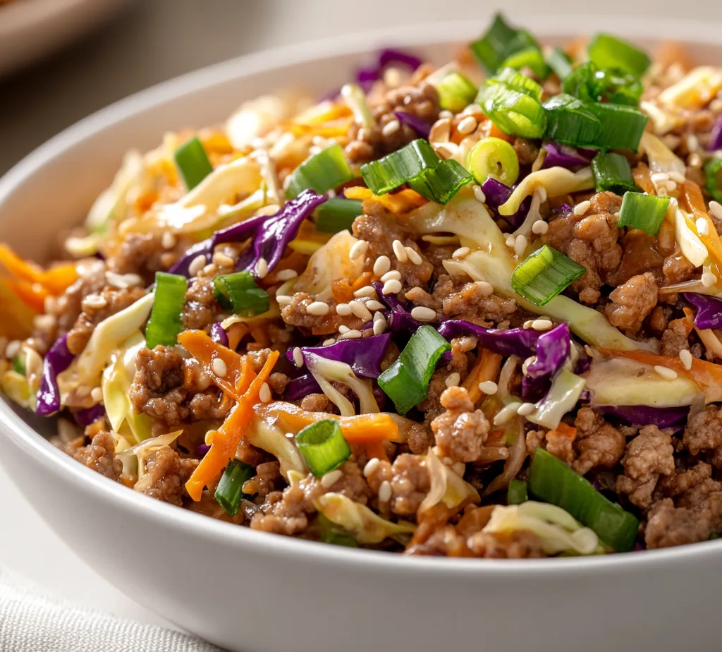 Savory Egg Roll in a Bowl is a delightful twist on traditional egg rolls, bringing all the essence of this beloved dish into a quick and healthy meal. Originating from Asian cuisine, egg rolls are celebrated for their fabulous fillings and crispy outer shells. This bowl version retains those mouthwatering flavors while eliminating the carbs associated with the wrapper, making it a perfect choice for those following low-carb diets or anyone seeking a healthier lifestyle.